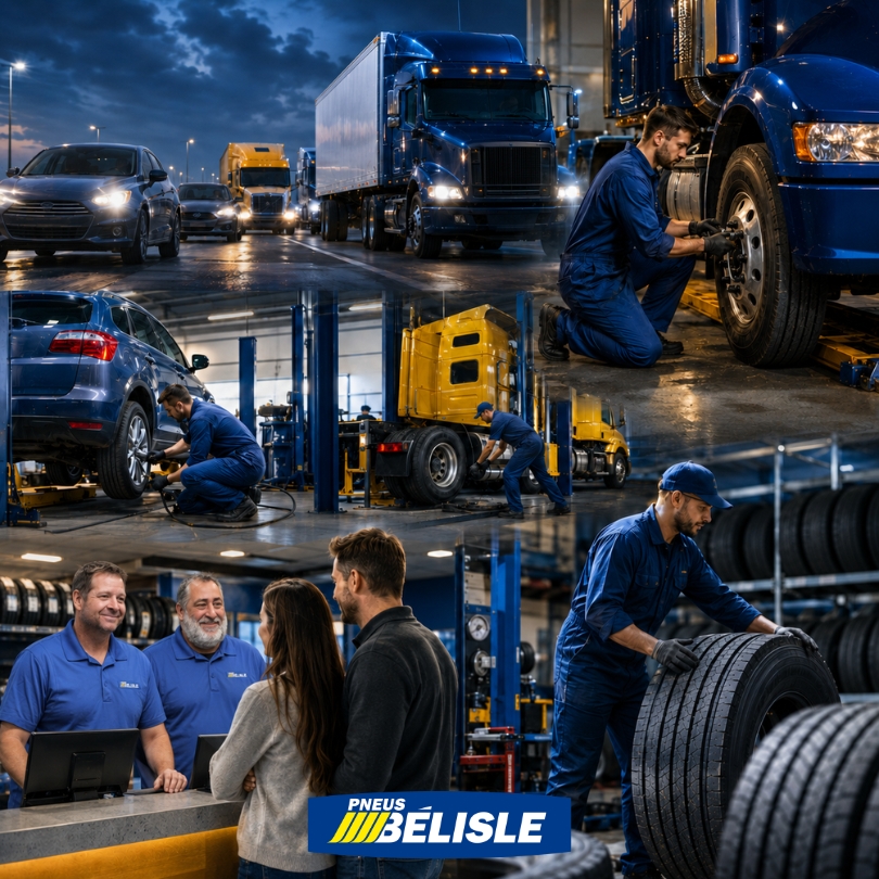 Pneus Bélisle Outaouais: tires, automotive repair, and commercial services.