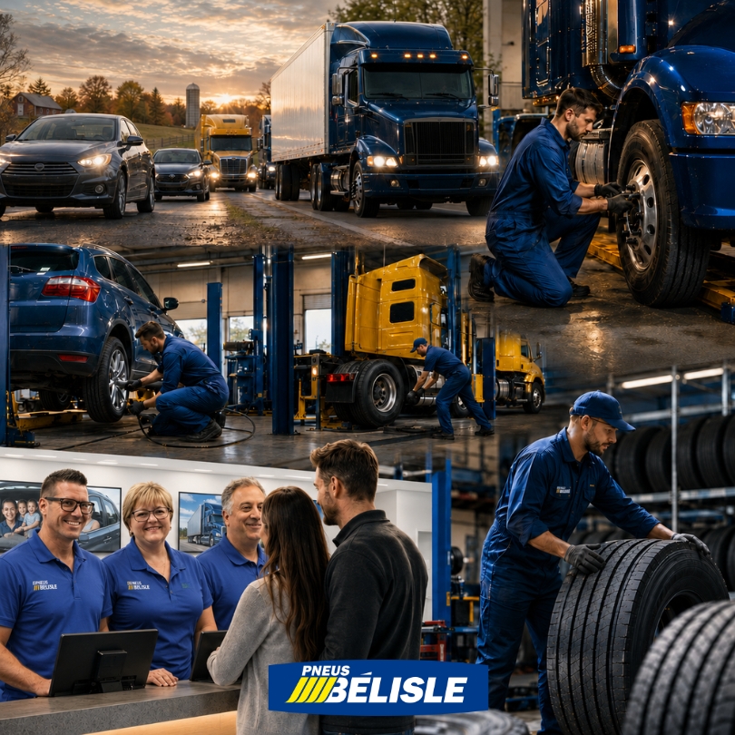 Pneus Bélisle Coteau-du-Lac, votre expert en pneus automobiles et en services commerciaux.
