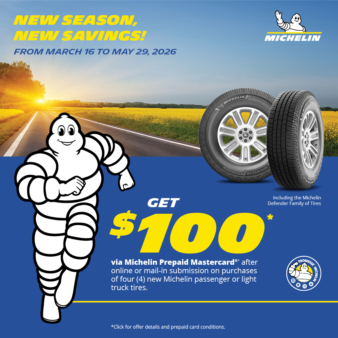 Michelin Tire Promotion & Mail-In Rebate.
