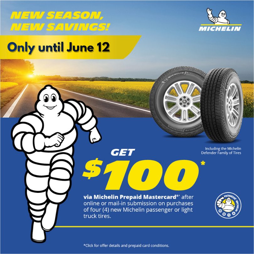 Michelin Tire Promotion & Mail-In Rebate.