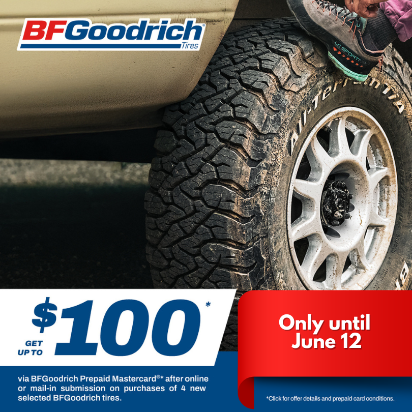 BFGoodrich Tire Promotion & Mail-In Rebate.