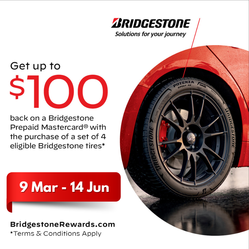 Bridgestone Tire Promotion & Mail-In Rebate.
