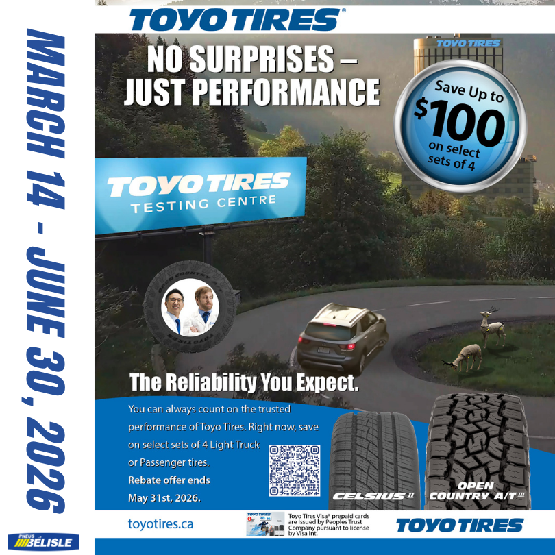 Toyo Tires Promotion & Mail-In Rebate.